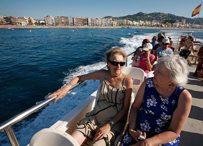 Turistas británicos en Lloret de Mar