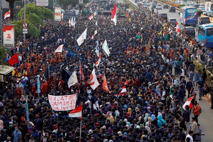Manifestación contra la reforma del Código Penal en Yakarta