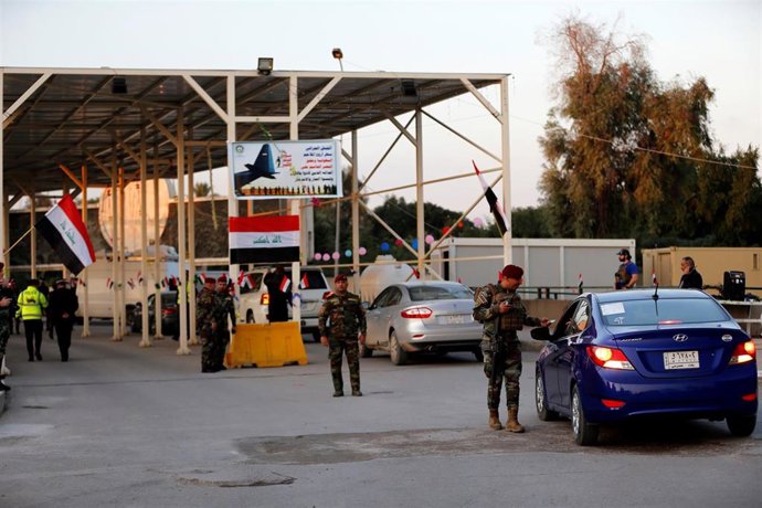 Control a la entrada de la Zona Verde de Bagdad