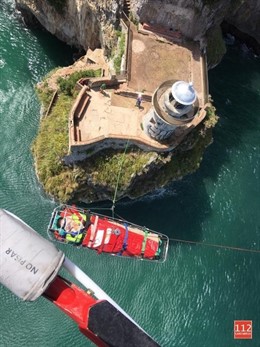 Rescate en el faro del Caballo