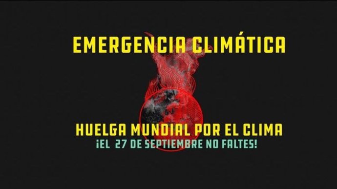 Cartel de la convocatoria a la huelga mundial por el clima prevista el 27 de septiembre en municipios de toda España