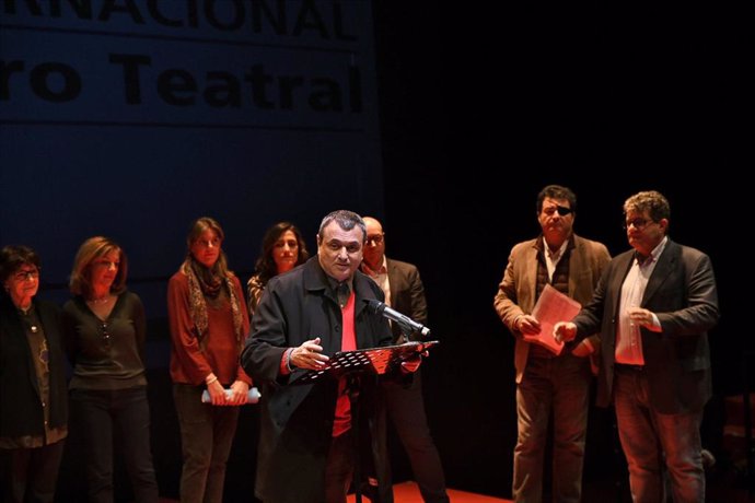 El director del Centro Dramático Nacional, Ernesto Caballero, durante la nauguración de la XIX Edición del Salón Internacional del Libro Teatral. 