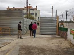 Paso provisional durante las obras del túnel de la calle Andrómeda.