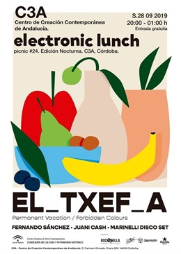 Cartel del 'Electronic Lunch' que se celebra en el C3A