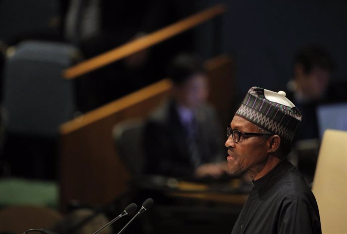 El presidente de Nigeria, Muhammadu Buhari, ante la Asamblea General de Naciones Unidas