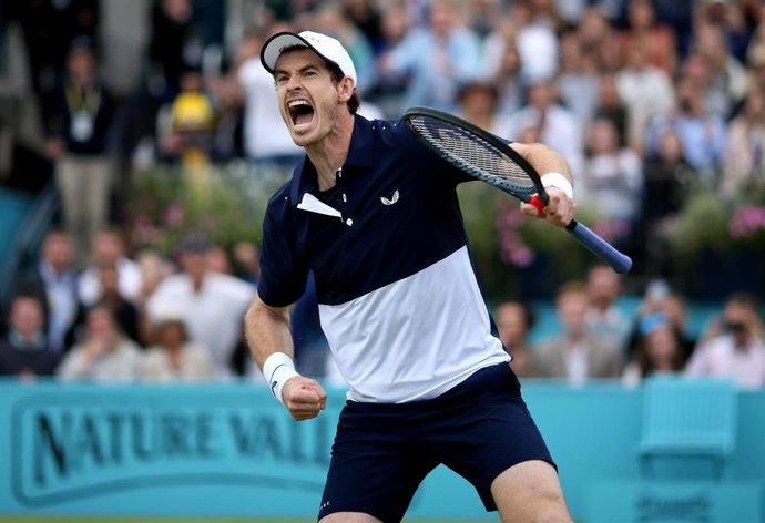 Andy Murray celebra un punto 