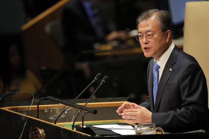 El presidente de Corea del Sur, Moon Jae In, en la ONU