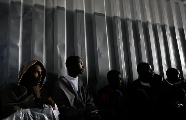 Inmigrantes en El Tarajal