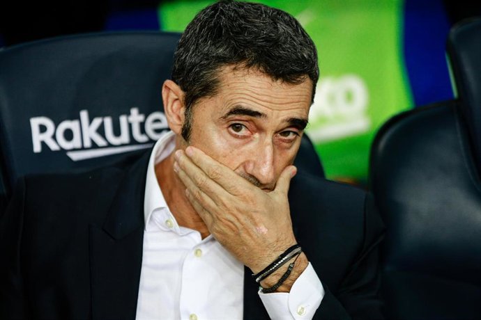 Ernesto Valverde from Spain of FC Barcelona during the La Liga match between FC Barcelona and Vilareal in Camp Nou Stadium in Barcelona 24 of September of 2019, Spain.