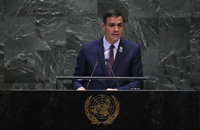 El presidente del Gobierno, Pedro Sánchez, en su discurso ante la ONU