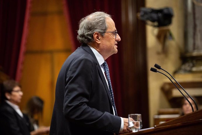 El presidente de la Generalitat, Quim Torra, en el Debate de Política General