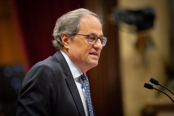 El president de la Generalitat, Quim Torra, en el Debat de Política General