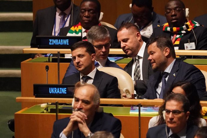 Volodimir Zelenski en la ONU
