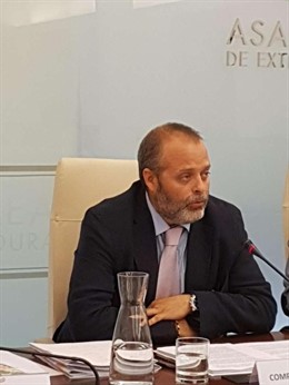El consejero de Economía, Rafael España, en la Asamblea