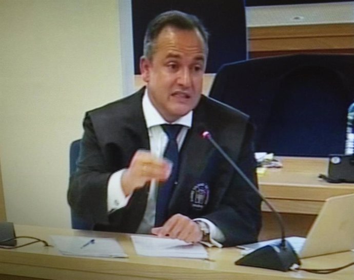 El abogado del director de auditoría interna de Bankia, Miguel Ángel Soria Navarro, durante el juicio por la salida a Bolsa de la entidad.