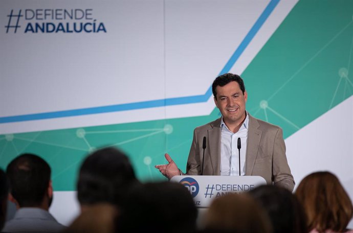 El presidente de los populares andaluces, Juanma Moreno, clausura  la Junta Directiva del PP-A.