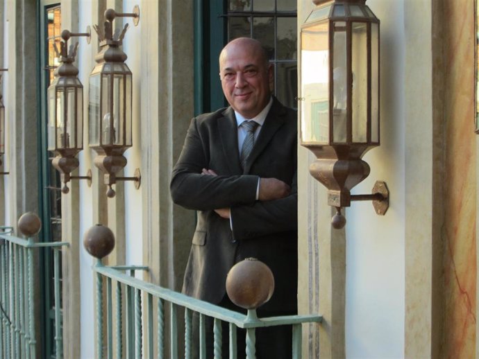 El presidente de la Diputación, Antonio Ruiz, en el Palacio de la Merced