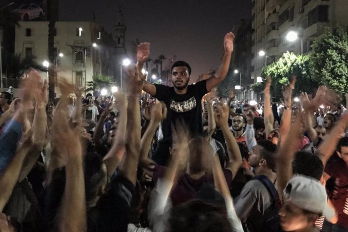 Manifestación contra Al Sisi en El Cairo