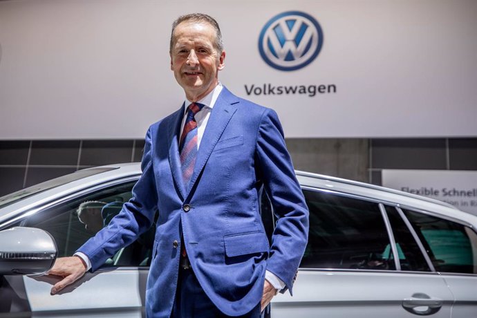 14 May 2019, Berlin: Herbert Diess, Chairman of the Board of Management of Volkswagen AG and Chairman of the Board of Management of the Volkswagen Passenger Cars brand, poses at the beginning of the Volkswagen annual general meeting. Photo: Michael Kapp