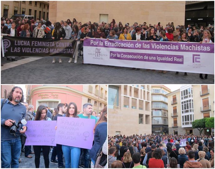 Imágenes de la concentración en Murcia en contra de 'La Manada'