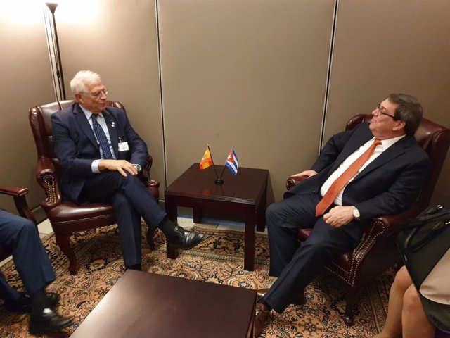 El ministro de Asuntos Exteriores, Josep Borrell, se reúne con el canciller cubano, Bruno Rodríguez
