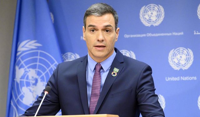 September 25, 2019 - New York, NY, United States: Pedro Sanchez, President of Spain, at the United Nations. (Michael Brochstein/Contacto)