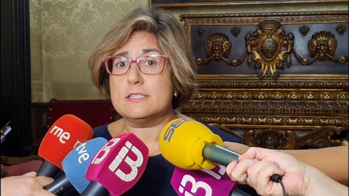 La portavoz del PP de Palma, Mercedes Celeste, en declaraciones a los medios