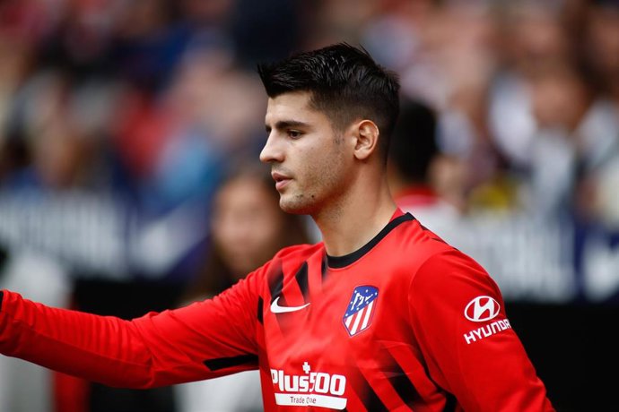 Alvaro Morata of Atletico de Madrid during the Spanish League (La Liga) football match played between Atletico de Madrid and Celta de Vigo at Wanda Metropolitano Stadium in Madrid, Spain, on September 21, 2019.