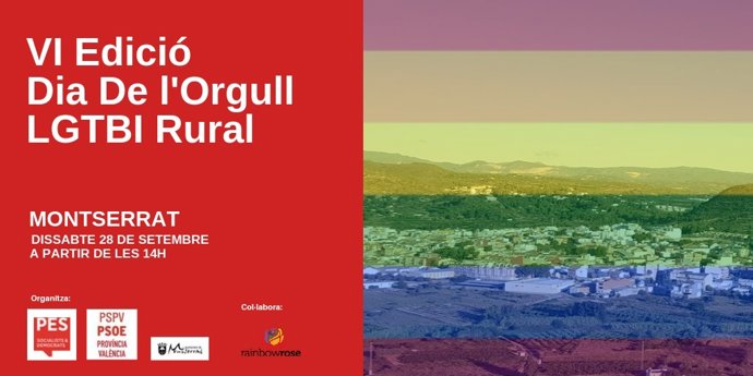 Cartel del Orgull LGTBI Rural del PSPV-PSOE