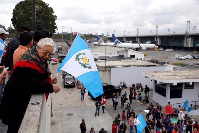 Protesta en defensa de la CICIG en Guatemala
