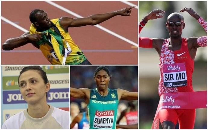 Bolt, Farah, Semenya y Lasitskene, estrellas del atletismo mundial