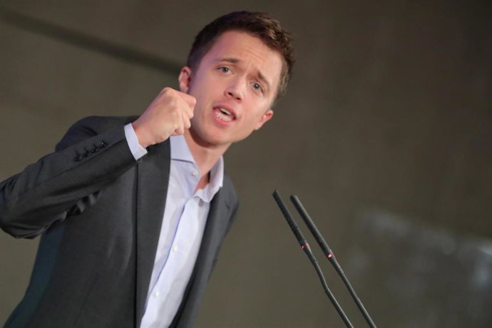 El líder de Más Madrid, Íñigo Errejón,durante la reunión de las bases del partido en la asamblea general en Madrid el 25 de septiembre de 2019