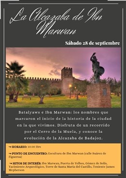 Cartel de la visita guiada de Badajoz
