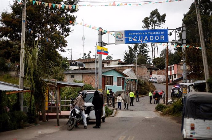 Frontera de Ecuador y Colombia (Imagen de archivo)