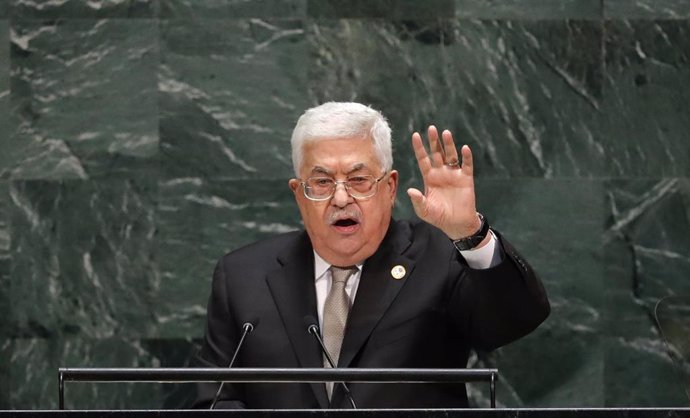 El presidente de la Autoridad Palestina, Mahmud Abbas, ante la Asamblea General de Naciones Unidas