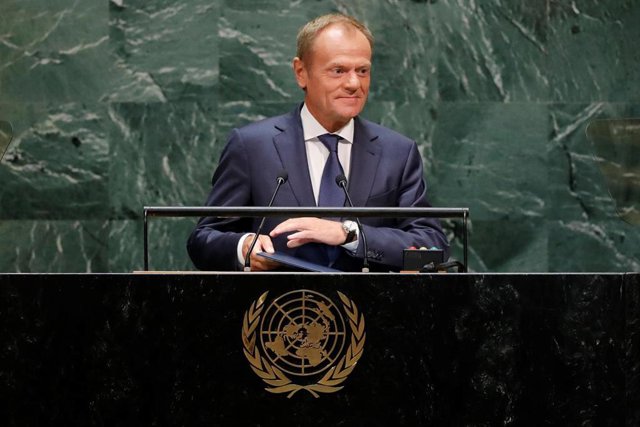 El presidente del Consejo Europeo, Donald Tusk, ante la Asamblea General de Naciones Unidas