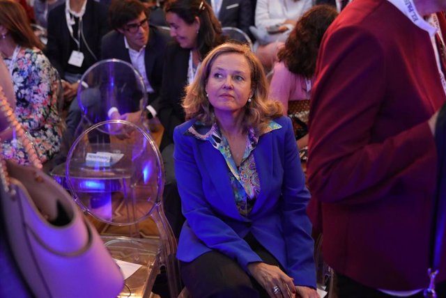 La ministra en funciones de Economía y Empresa del gobierno en España, Nadia Calviño en la inauguración del Foro Tendencias España 2020, organizado por El País y Kreab en el Casino de Madrid, a 18 de septiembre de 2019.