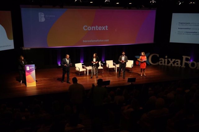 Gabriel Jené, Anna Boza, Gerard Esteva Y Aintzane Arbide En La Presentación De Barcelona Futur