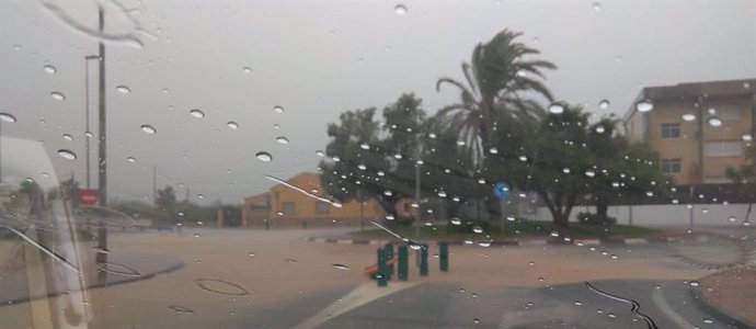Efectos del temporal en Orihuela.