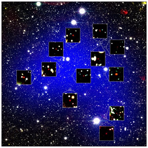 Protocúmulo de galaxias en el universo más distante