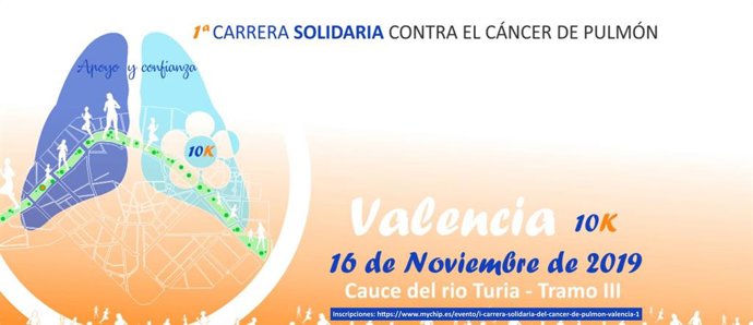 Cartel de la I Carrera contra el Cáncer de Pulmón