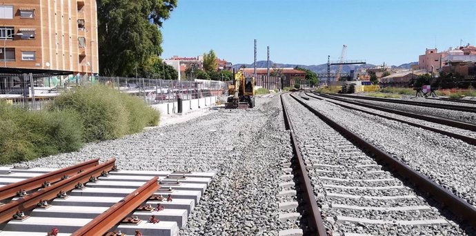 VÍAS, trabajos de la segunda fase del proyecto de integración del ferrocarril en Murcia