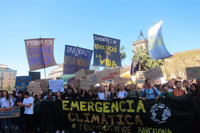 Manifestación contra el cambio climático en Barcelona