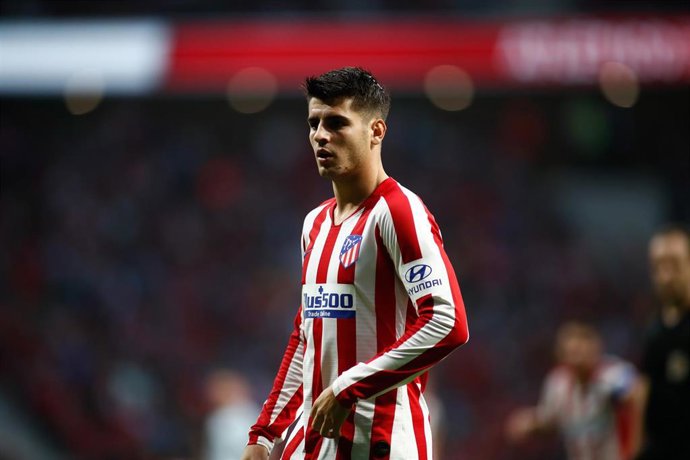 Alvaro Morata of Atletico de Madrid during the Spanish League (La Liga) football match played between Atletico de Madrid and Celta de Vigo at Wanda Metropolitano Stadium in Madrid, Spain, on September 21, 2019.