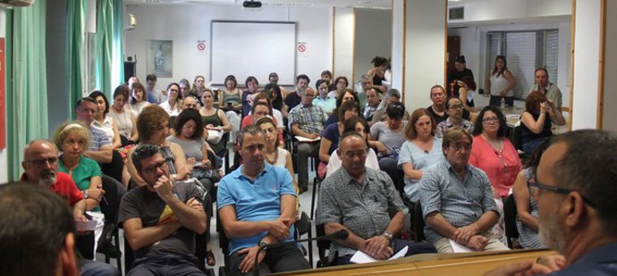 Delegados de CCOO del sector público de la Junta de Andalucía, en una imagen de archivo.