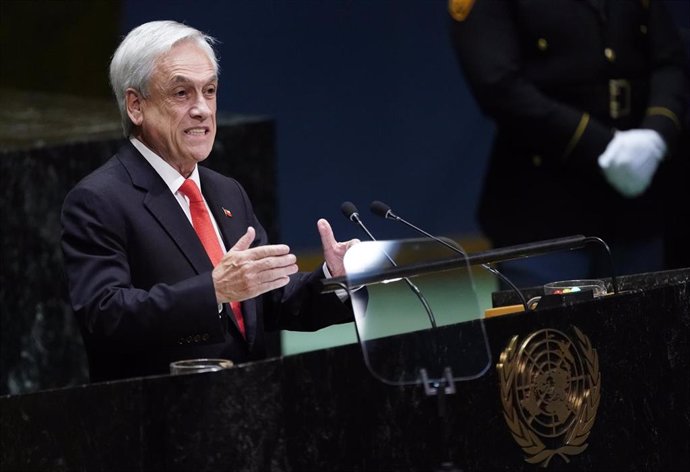 El presidente de Chile, Sebastián Piñera, ante la Asamblea General de Naciones Unidas