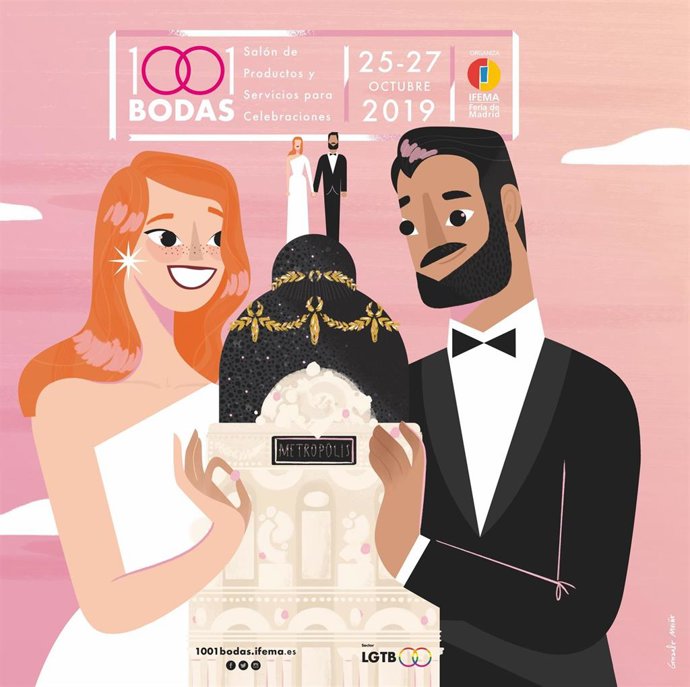 Cartel promocional de la feria 1001 Bodas, que se celebrará en Ifema.