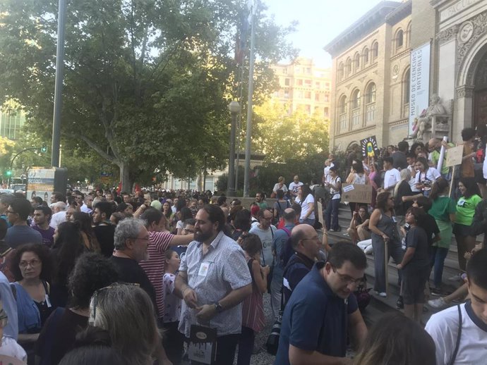Manifestación por la Emergencia Climática de Aragón.