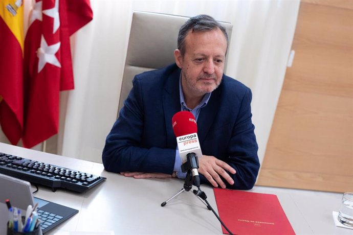 Entrevista de Europa Press con el consejero de Políticas Sociales, Igualdad y Natalidad de la Comunidad de Madrid, Alberto Reyero, en Madrid el 25 de septiembre de 2019.
