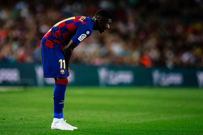 Ousmane Dembélé en un partido de esta temporada